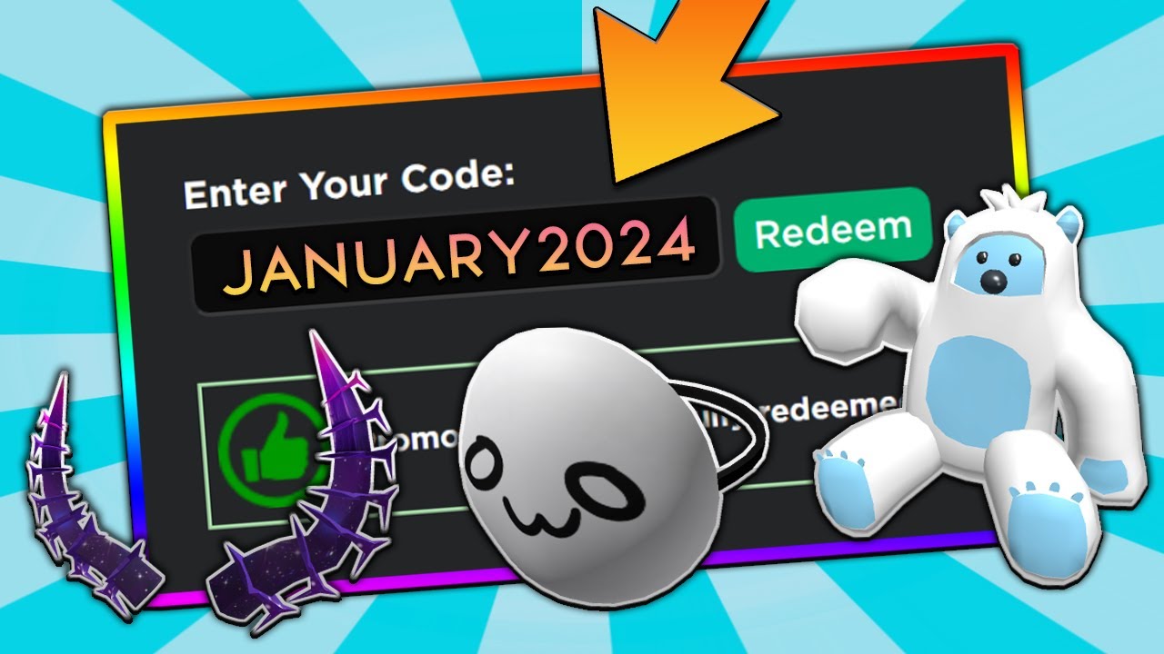 Roblox promo codes and free items list January 2024