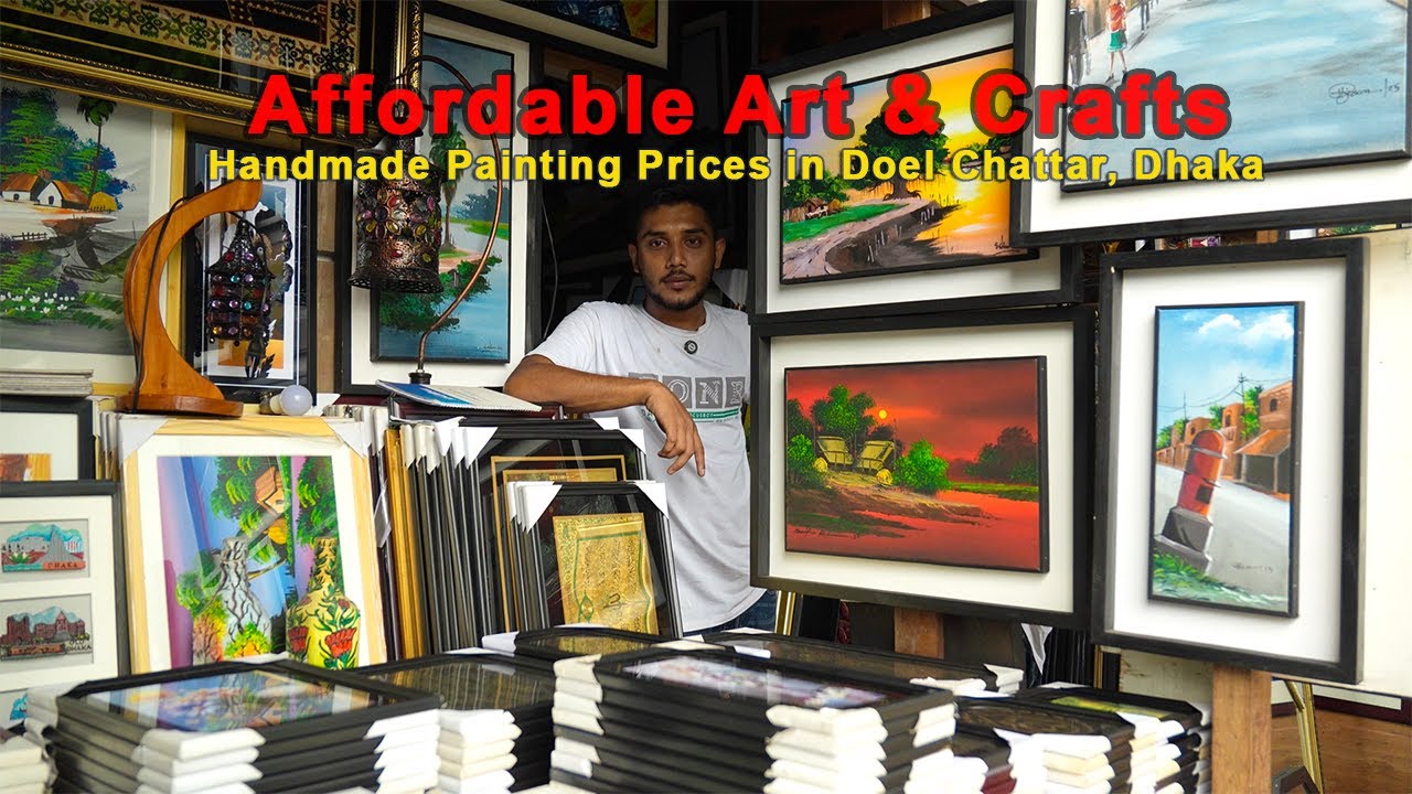 Handmade Painting Prices in Doel Chattar, Dhaka – Affordable Art & Crafts Market Tour