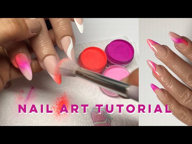 Nail Art Tutorial: How To Use Acrylic Powders as Pigments💗 @Riyxnails 