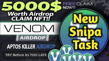 Venom Network Airdrop New Update Snipa Task Complete Kaise Karein || New Airdrop || Snipa Task Venom