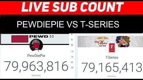 LIVE PewDiePie vs T-Series - Most Subscribed YouTube Channel Live Sub Count! 🔴