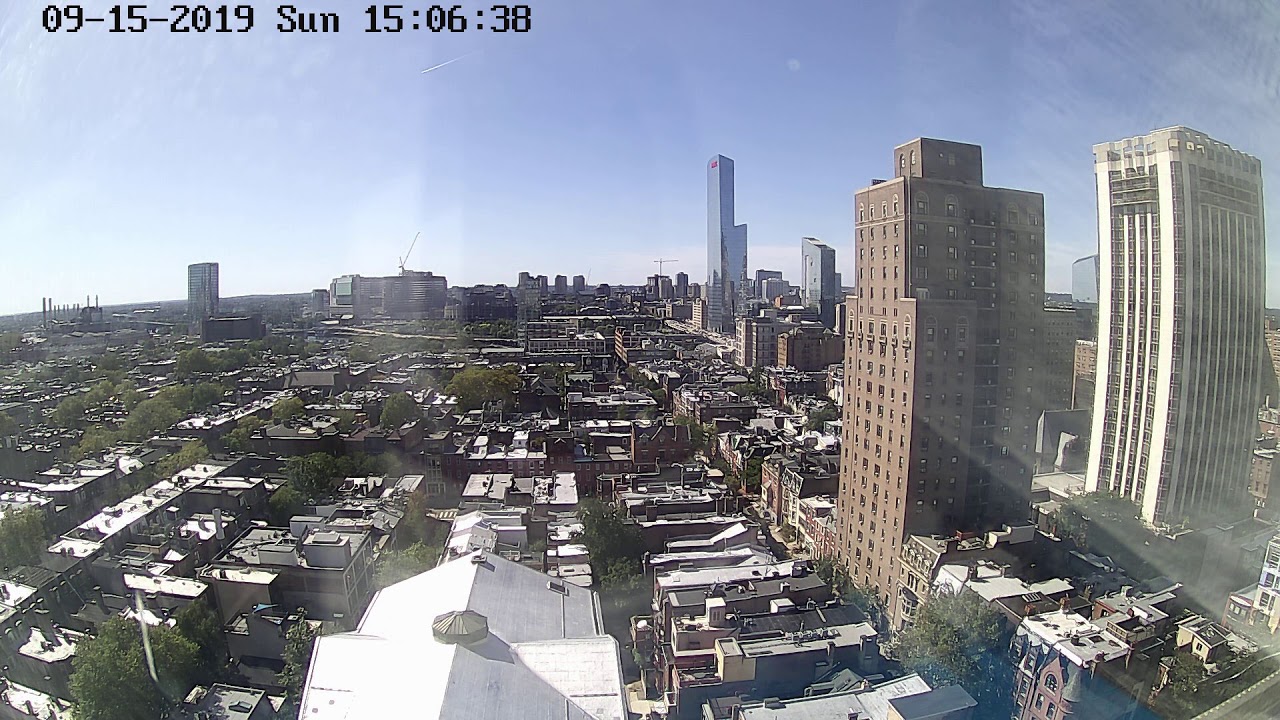 Time Lapse of Moonset, Daybreak, All Day & Sunset over University City on 09/15/2019