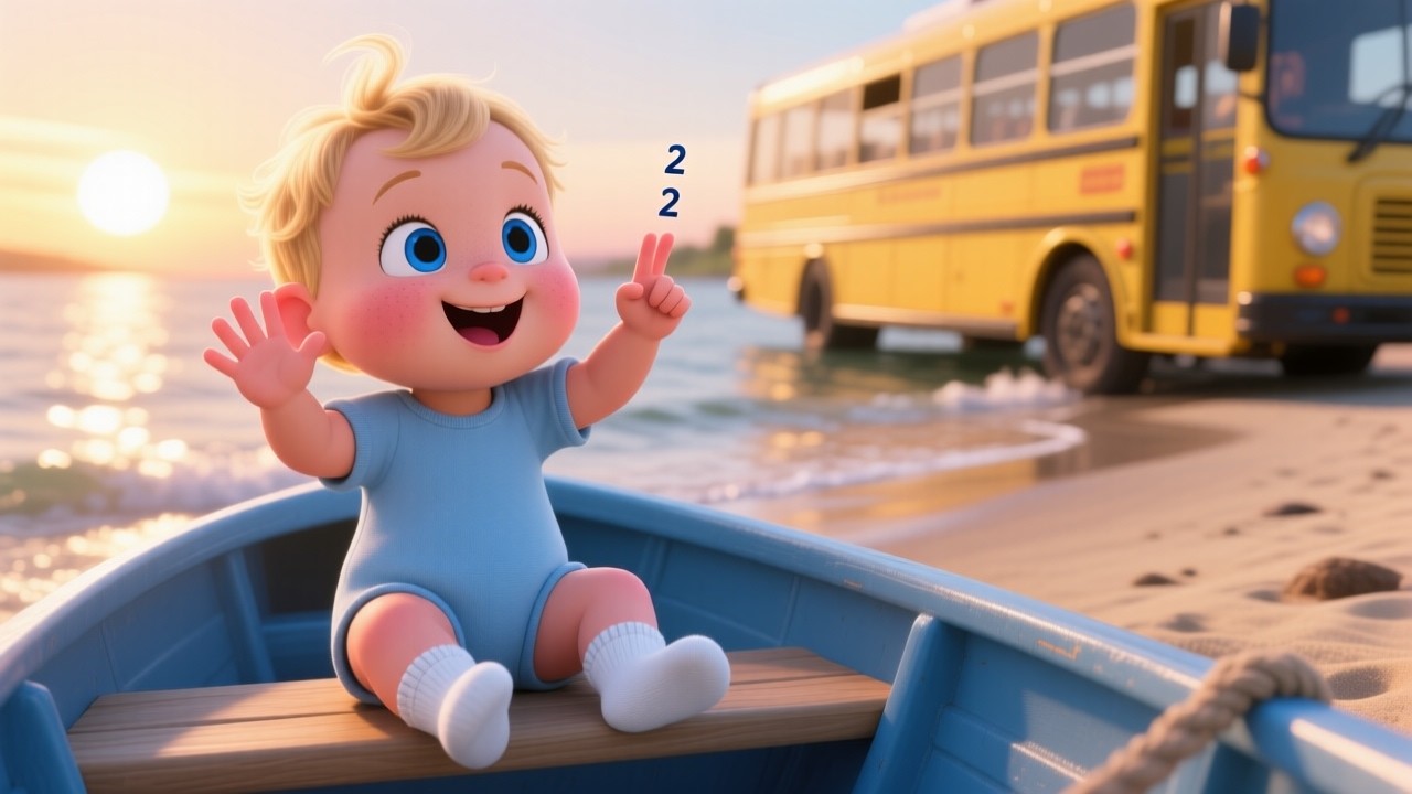 Ocean 123 Boat Hop Fun 🚤🌊 | Learn Numbers 1 to 10 for Kids | Counting Song for Children