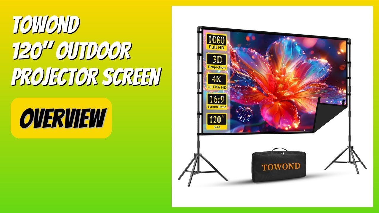 REVIEW (2026): TOWOND 120" Outdoor Projector Screen. Features