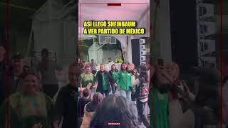 Así llegó Sheinbaum a ver Partido de México con el pueblo