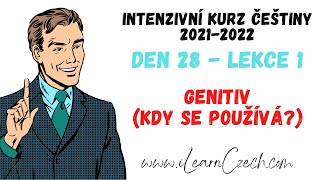 Intensive Czech course 28.1: When do we use the genitive?