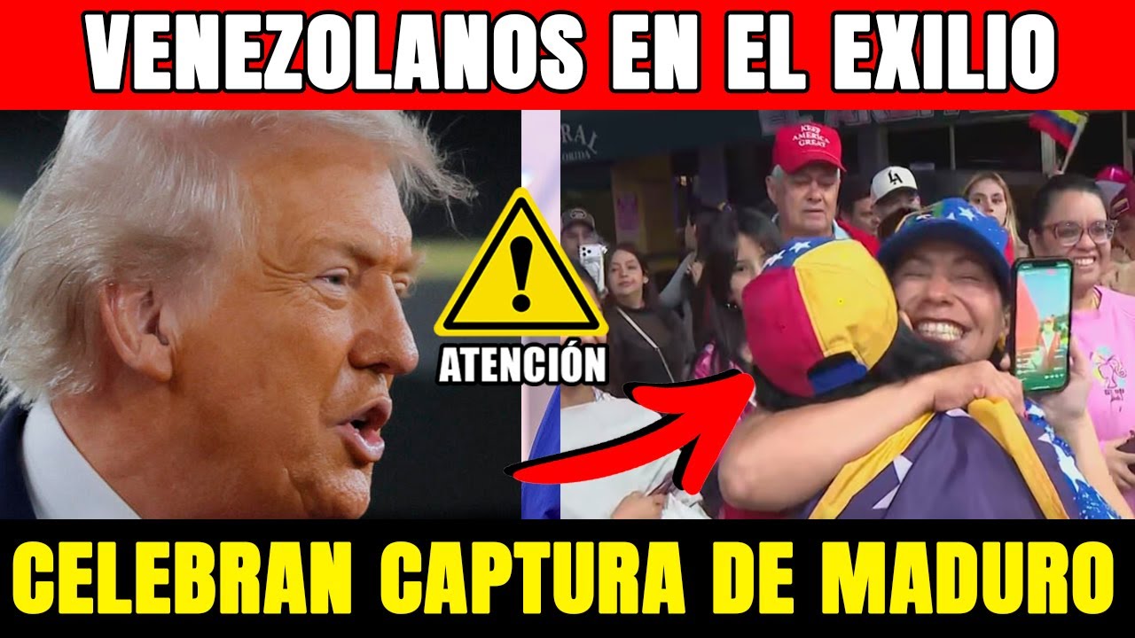 ¡LIBERTAD Y JUSTICIA! El exilio venezolano celebra entre lágrimas la captura de Maduro. 🇻🇪🔥