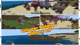 Villager Soldier addons v.7/How to download addons for MCPE Hindi /this time villager is so powerful