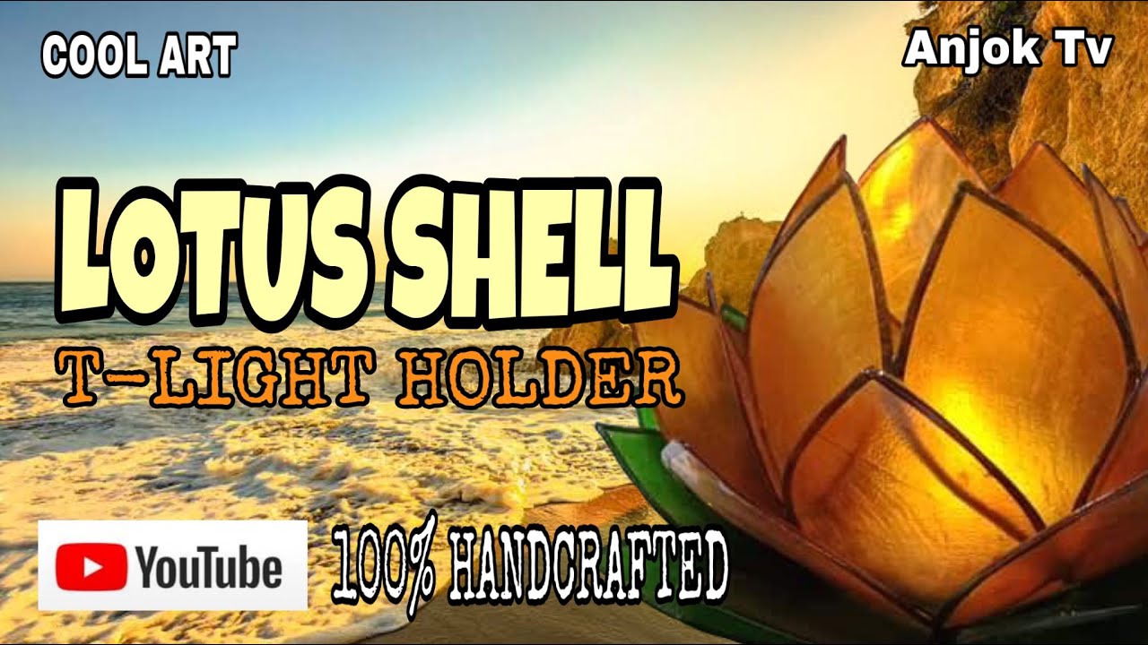 Lotus Flower Art Shell Handicraft Airbrush Painting Cool Art