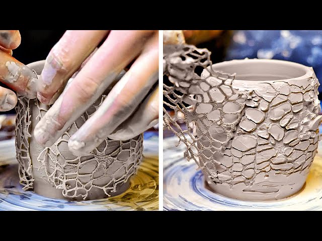 Satisfying Clay Pottery Making || DIY Ceramic Masterpieces class=