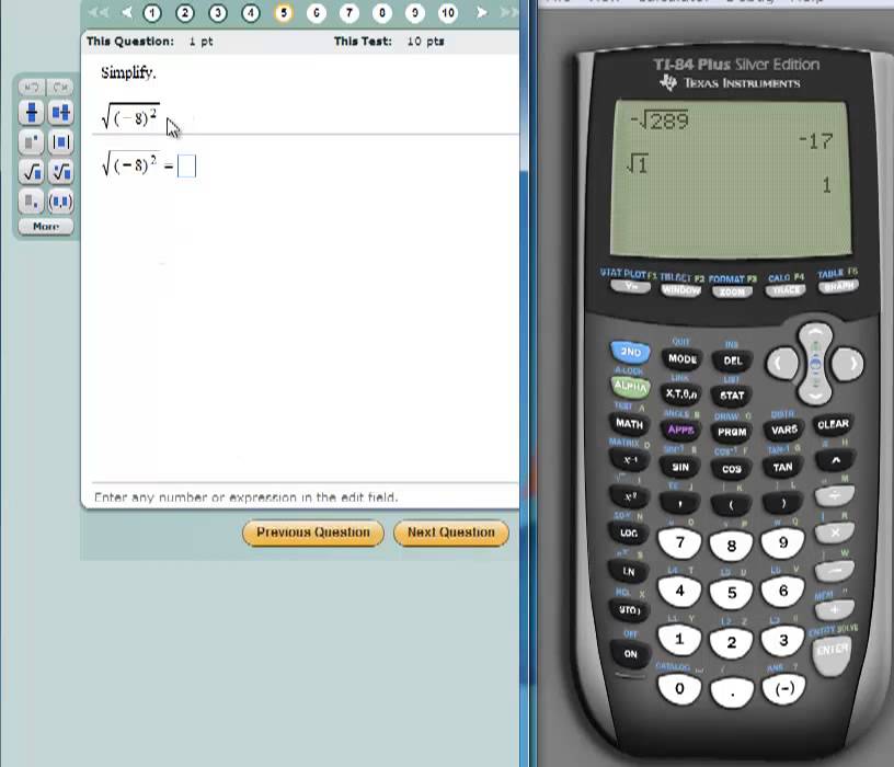 Finding Square Roots with the TI-84 Graphing Calculator - YouTube.