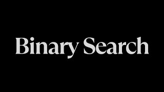 Binary Search Lecture(Arabic)