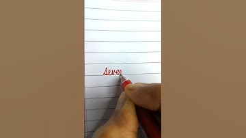 ✍️📝 Write SEVEN In Cursive Writing ✍️ #shorts #seven #cursivewriting