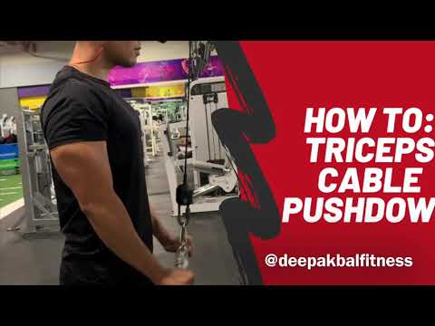 How to do TRICEP CABLE PUSHDOWN | TRICEPS Exercise : Workout