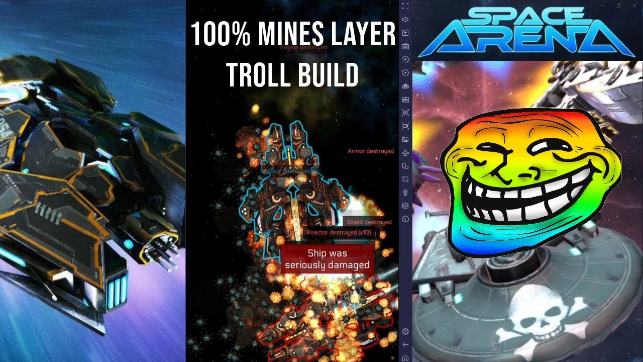 Space Arena 100 Percent Mines Layer Achilles Build Destroys Enemies
