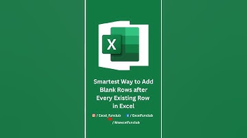 Insert Blank Rows After every existing row in Excel | #Excel #ExcelTricks #msexcelfunclub