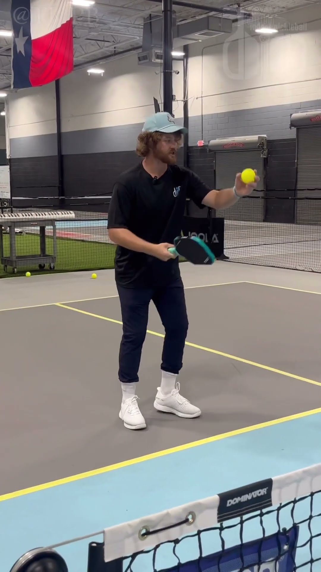 Tanner Rice running a dink recognition drill