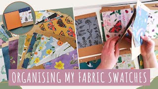 Organising My Spoonflower Swatches, Fabric Swatch Organising, Surface Design