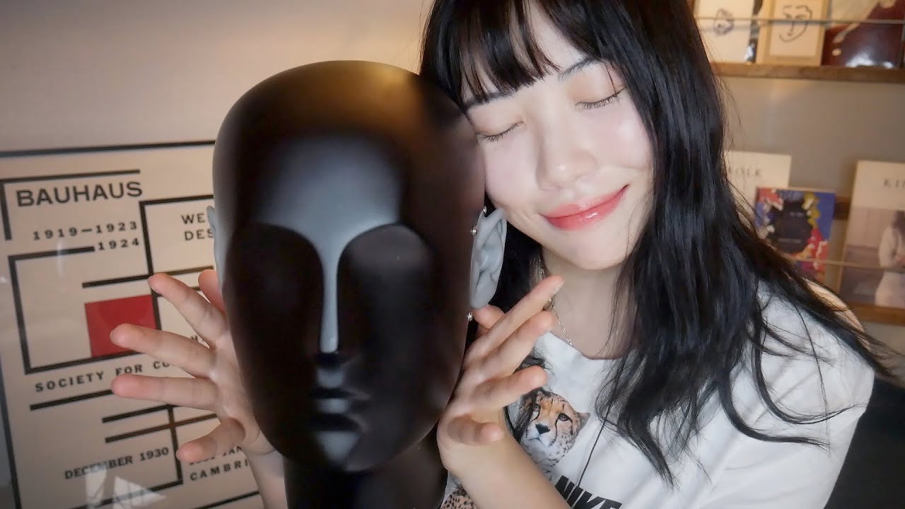 ASMR 새로운 마이크! 더미헤드 테스트해보기 (좌우 단어반복, 지문탭핑, 귀청소, 쓰담쓰담)