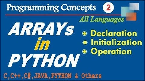 Array in Python | How to import Array Module in Hindi