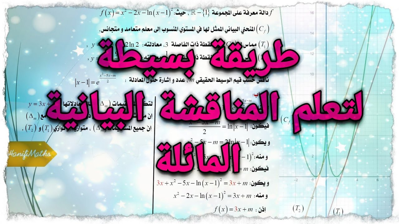 طريقة بسيطة لتعلم المناقشة البيانية المائلة#عاجل#بكالوريا_2024