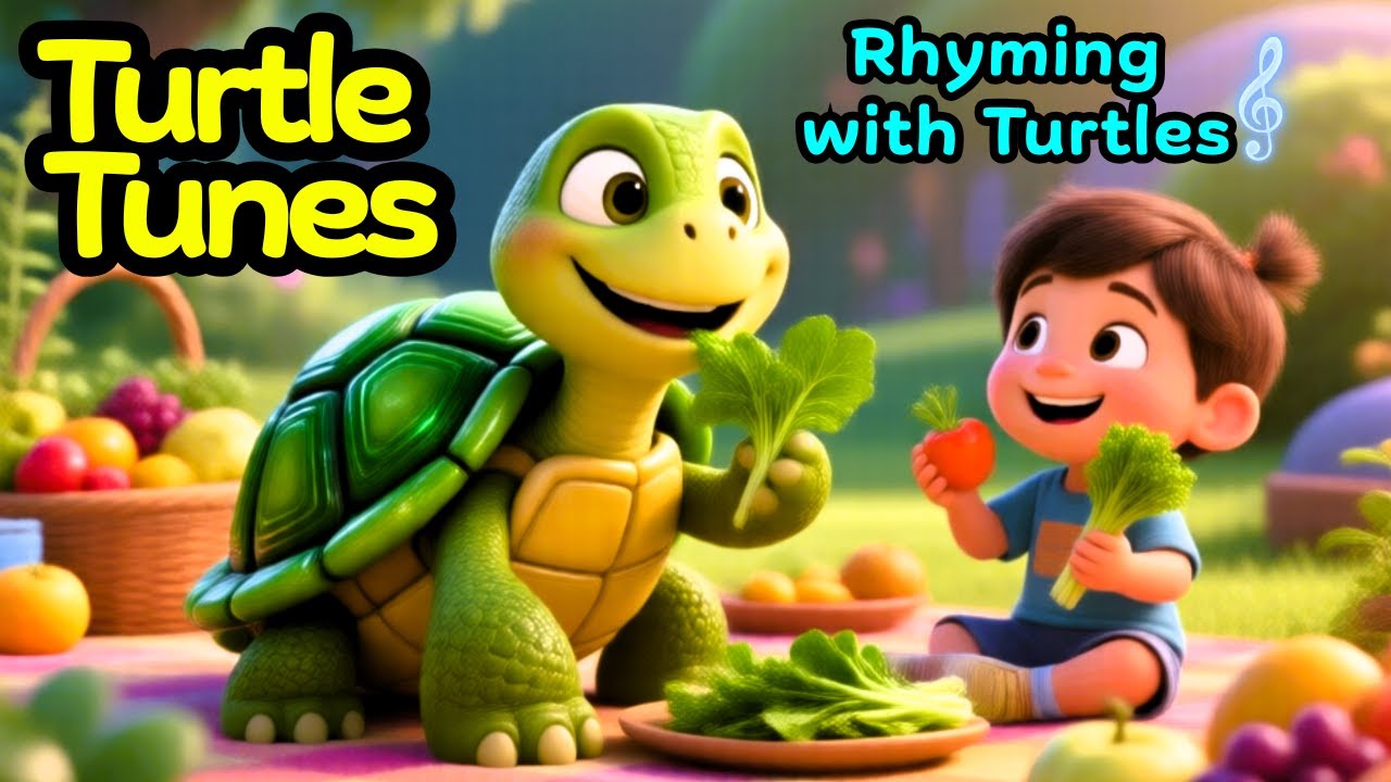 Turtle Tunes! | Rhyming with Turtles | Turtle Tales for Tiny Tots | Fun Kids Song | Swim and Rhyme