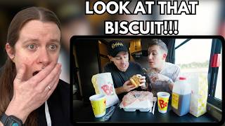Two Brits try Bojangles Chicken and Biscuits! | American Reacts