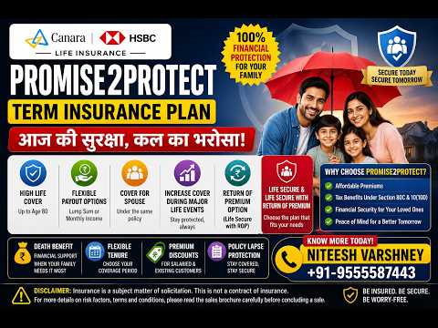 Promise2Protect Term Insurance Plan Explained 🔥 | Canara HSBC