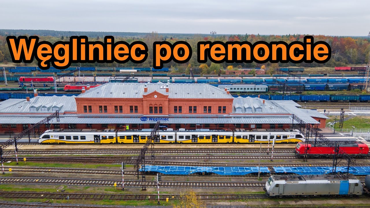 Dworzec Kolejowy w Węglińcu po remoncie Październik 2022