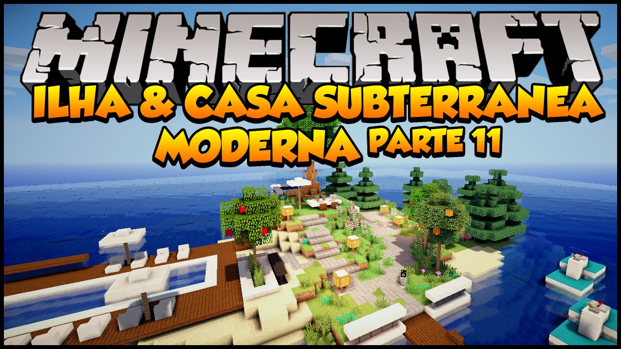 Minecraft: Ilha e Casa Subterrânea Moderna (Parte 11 