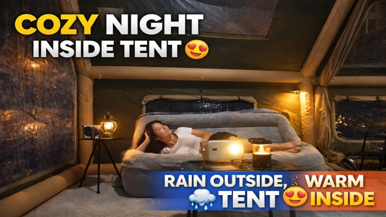 Alone in a Tent During Rain… Most Peaceful Night Ever!