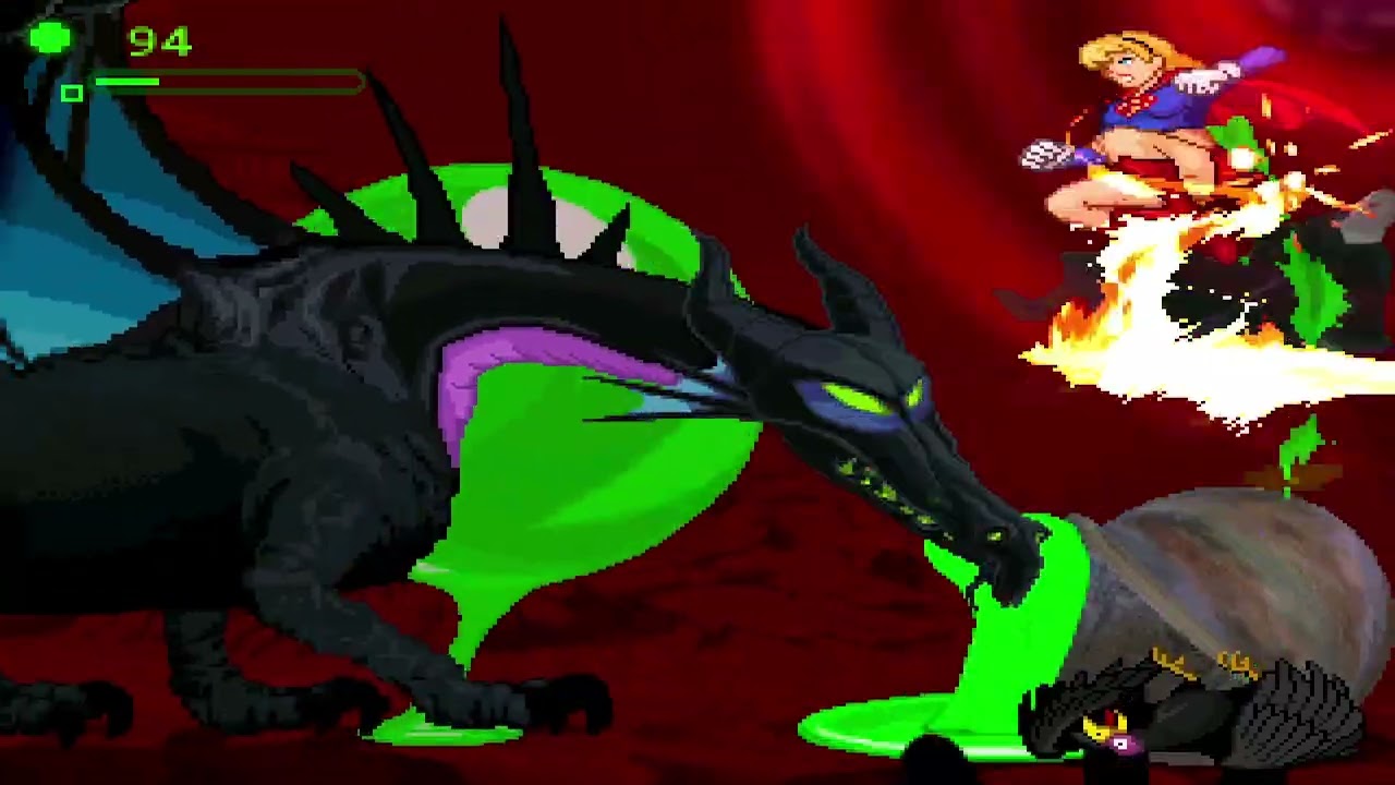 KOF MUGEN Supergirl vs Tag Maleficent Frollo Abyss Giygas Minus