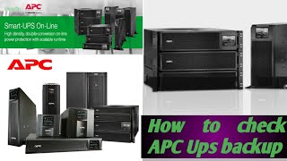 How To Check Apc-Ups Battery Backup 2023.