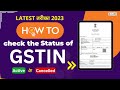 How to check the status of GSTIN online | Active or Cancelled | Sonasis
