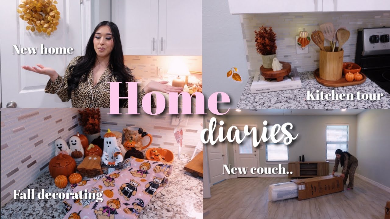 HOME DIARIES 🍂: fall decorating, new couch, home haul, making my home cozy & organizing closet 