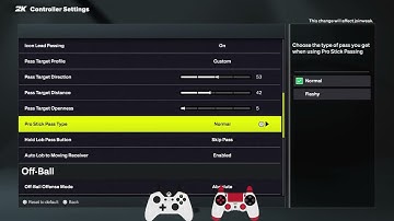 NBA 2K26 How to Change Pro Stick Pass Type