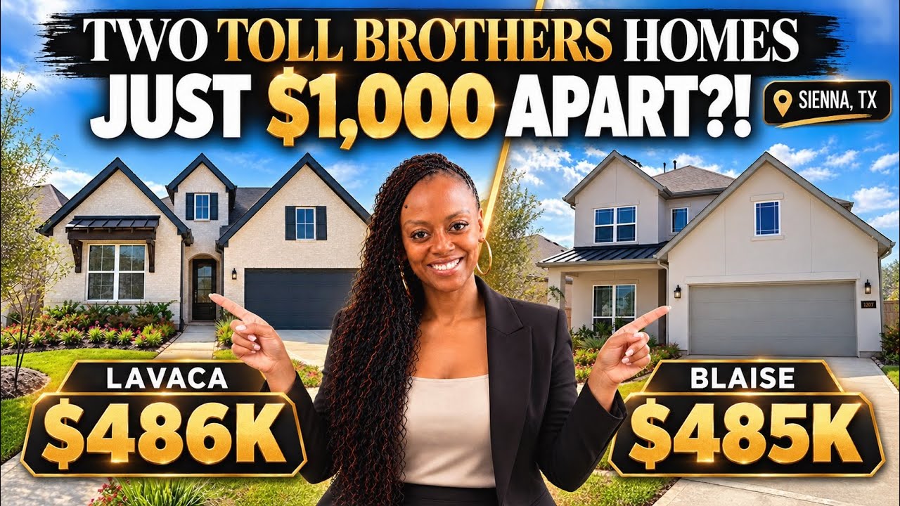 ⁠1-Story vs 2-Story Toll Brothers Home | Sienna Texas Real Estate Tour
