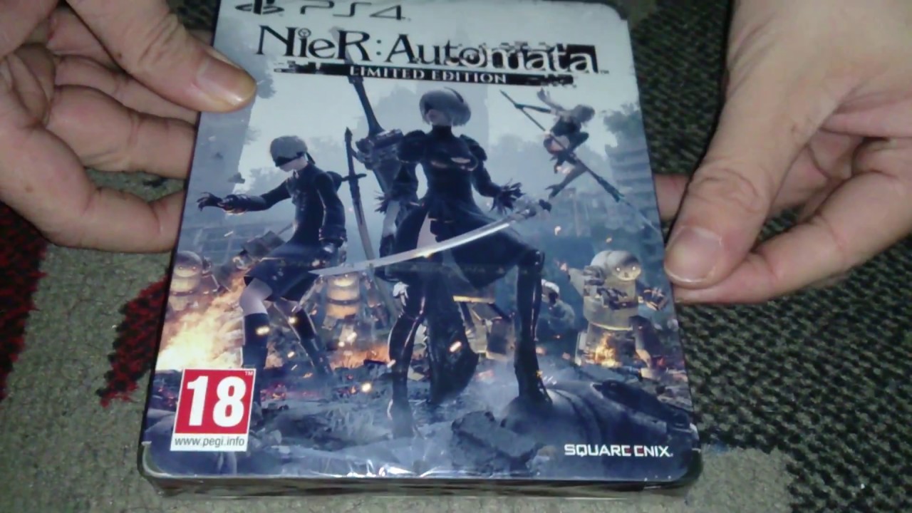 Nostalgamer Unboxing Nier Automata Limited Edition Steel Book On Sony Playstation 4 Four Youtube