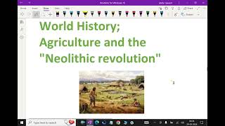 World History : - ( Agriculture and the \\