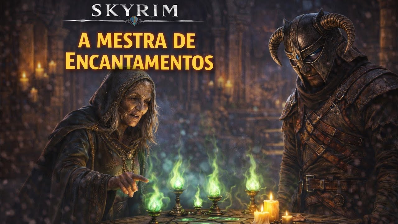 SKYRIM EP 11 - mestra de encantamentos e conseguindo a daedric light armor (mod)