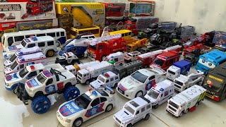 MELUNCURKAN MOBIL POLISI,HELIKOPTER,BUS TAYO,TRUK MOLEN,EXCAVATOR - COLLECTION TOYS