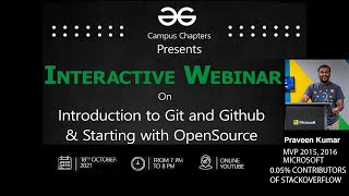 Introduction to Git and Github & Starting with Open Source GFG Student Chapter Game of Source