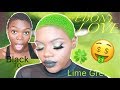 HOW I DYED MY HAIR LIME GREEN | Black To Blonde To Green |