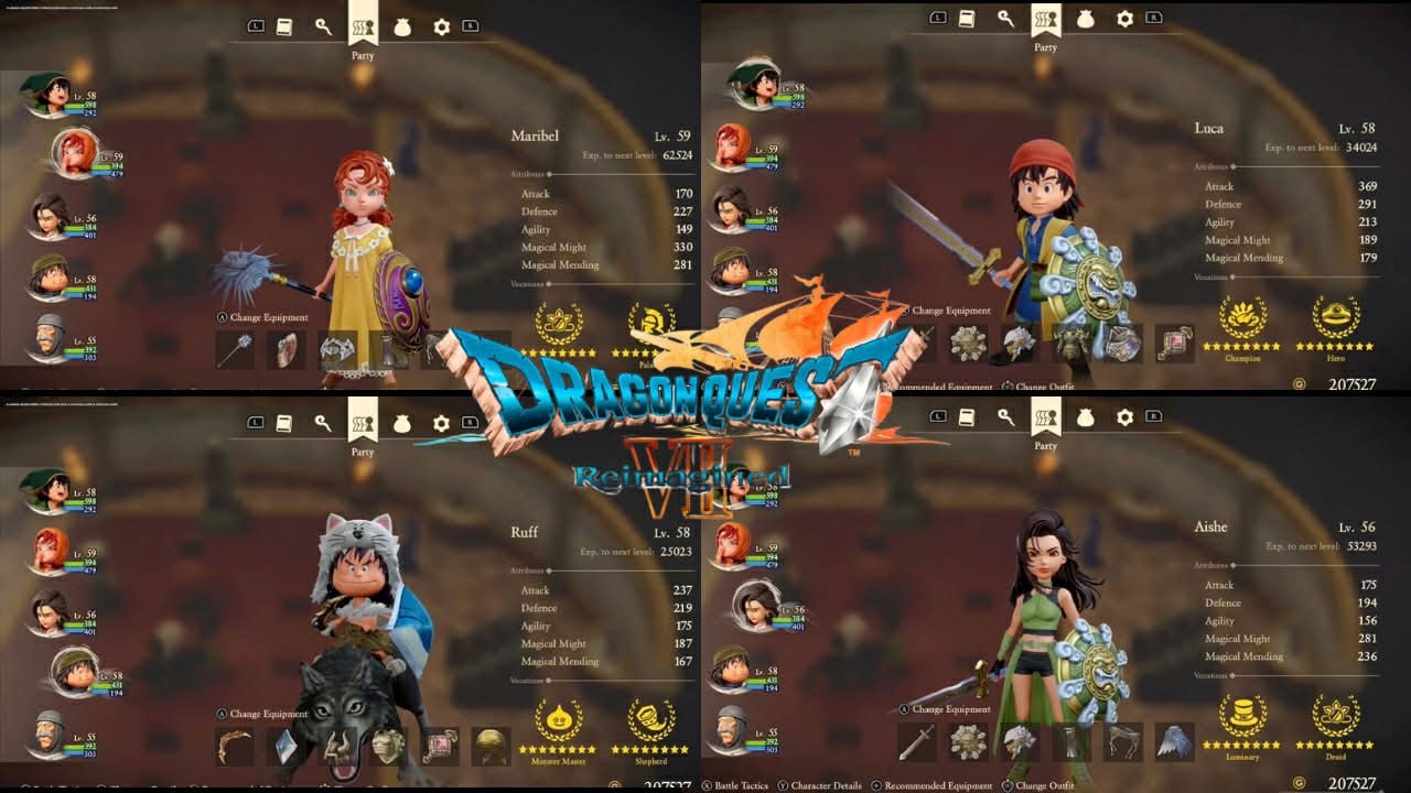 Dragon Quest VII Reimagined - All DLC/Preorder/Demo Costumes Preview