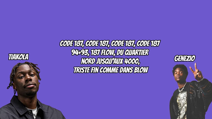 Tiakola - CODE 187 ft Genezio (Paroles/Lyrics)