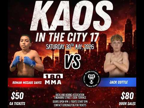 KAOS ON THE CITY 17: ROMAN MCCABE DAVIS vs JACK COTTLE | K1 Boxing Fight