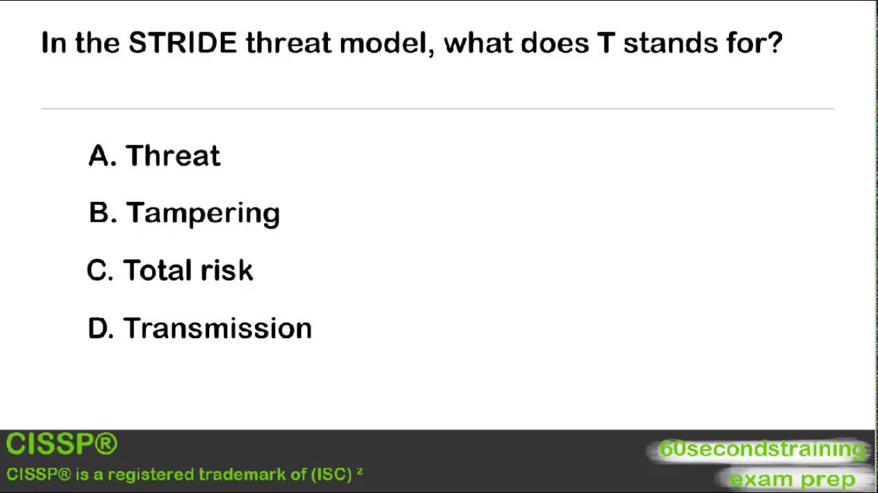 CISSP - STRIDE model - T - YouTube