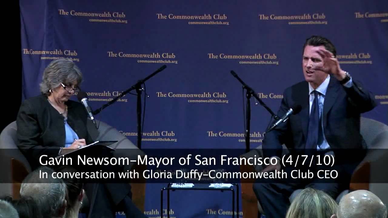 Gavin Newsom & Gloria Duffy (4/7/10)