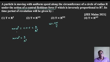 A particle is moving with uniform speed along the circumference of a circle of radius R under