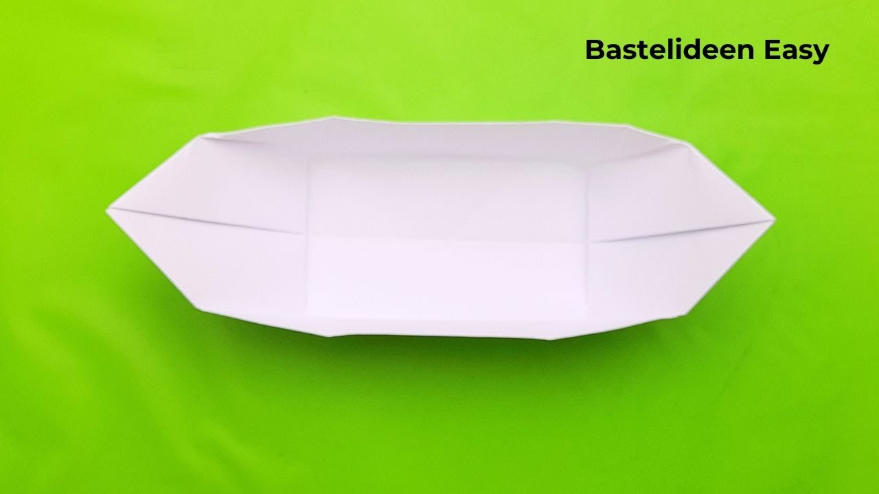 Papierboot Falten Anleitung - Papierboot Falten Din A4 - Papier Falten ASMR